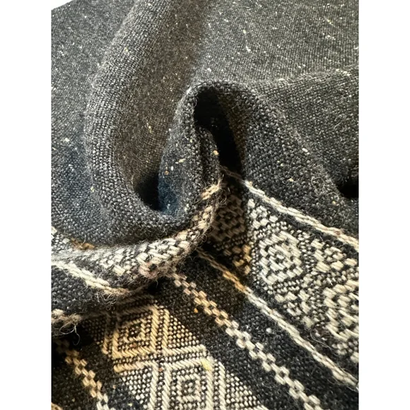 Vintage Karen Kane 90s Wool Fringe Maxi Skirt | Boho Ethnic | Made USA M - Picture 4 of 11